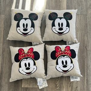 St. Nicholas Square Mickey and Minnie Accent Pillows - Black, Red, White two set
